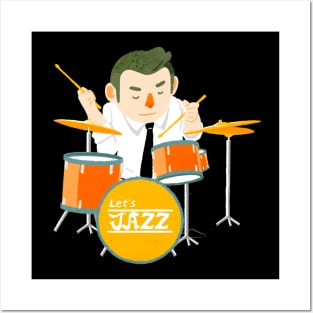 The drum part in a jazz quartet Posters and Art